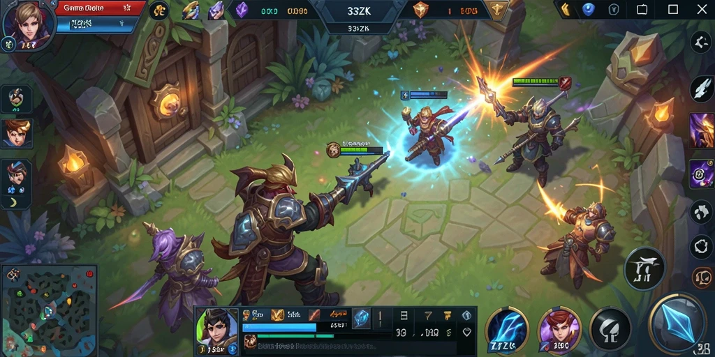 Tangkapan layar gameplay MOBA yang mendebarkan dari 33ZK.