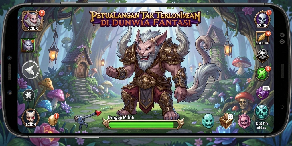 Tampilan gameplay petualangan yang mendebarkan di 62IDN.