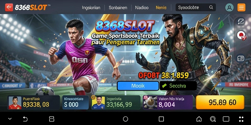 Tampilan gameplay seru dalam aplikasi Sportsbook 8368SLOT.