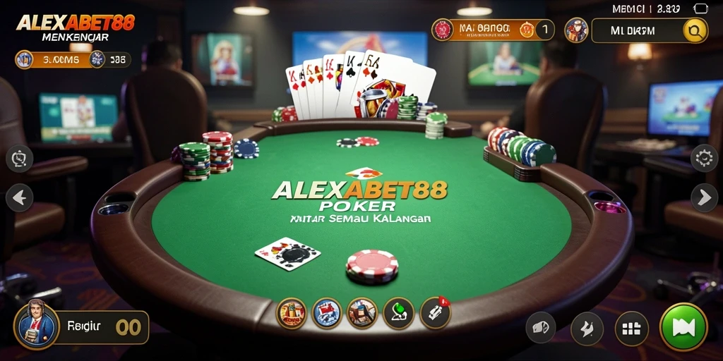 Gameplay mengasyikkan di ALEXABET88 dengan pemain poker lainnya.