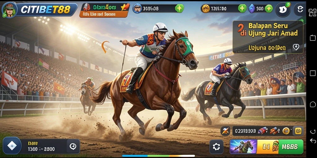 Tampilan gameplay seru balapan mobil di CITIBET88.