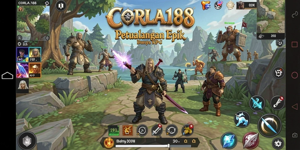 Screenshot gameplay CORLA188 yang penuh aksi dan petualangan RPG.