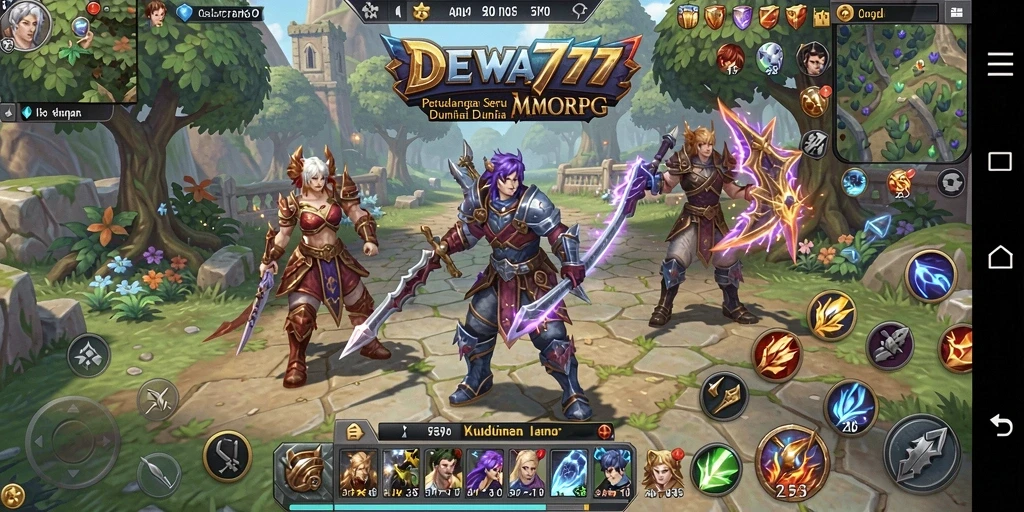 Screenshot gameplay DEWA777 yang menampilkan pertarungan epik antara pemain.
