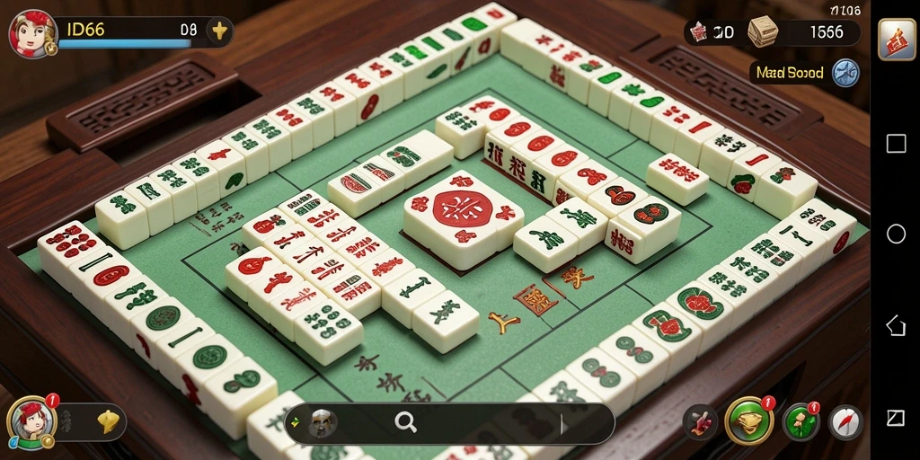 Screenshot gameplay <strong>ID66</strong> menunjukkan tingkat kesulitan Mahjong yang menarik.