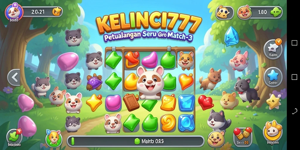 Screenshot gameplay KELINCI777 yang penuh warna dan seru.