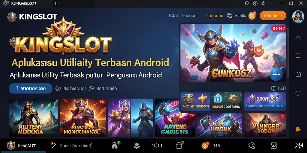 Tampilan antarmuka utama KINGSLOT yang user-friendly dan intuitif.