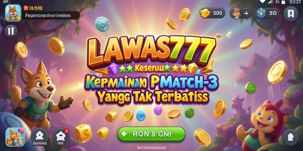 Tampilan menarik dari gameplay LAWAS777 dengan fitur Match-3 yang mengasyikkan.