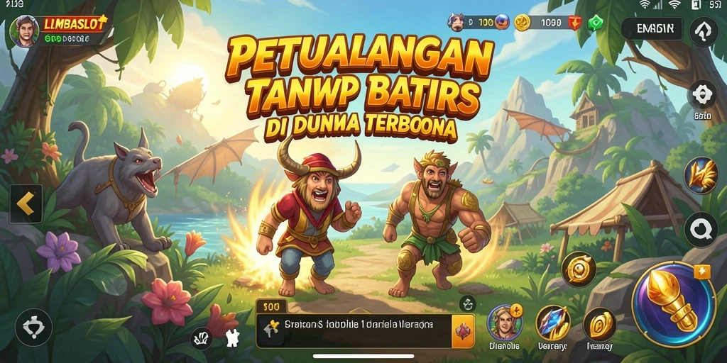 Tangkapan layar gameplay LMBASLOT yang menunjukkan eksplorasi dunia terbuka.