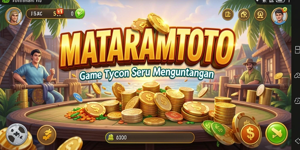 Screenshot gameplay MATARAMTOTO yang menggambarkan manajemen bisnis yang dinamis.