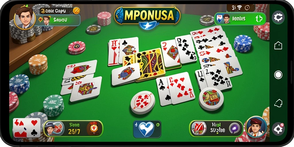 Tampilan gameplay seru dalam MPONUSA dengan teman-teman.