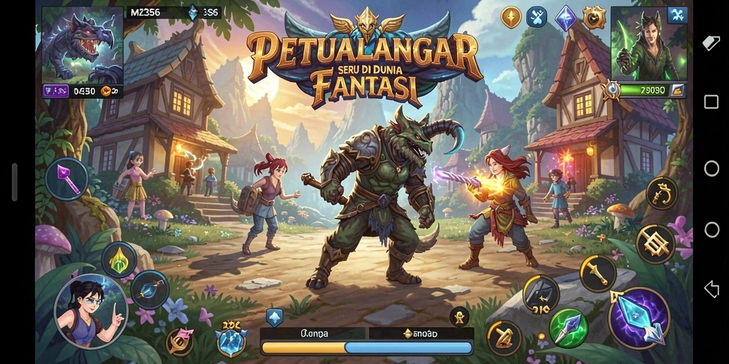 Tampilan gameplay MZ356 menampilkan karakter utama dalam petualangan menantang.