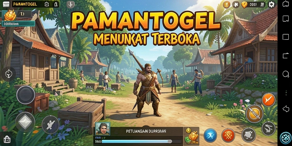 Tampilan gameplay PAMANTOGEL menampilkan keindahan dunia terbuka yang luas.