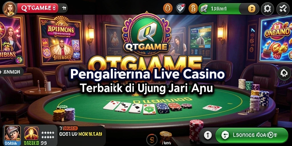 Tampilan menarik dari Live Casino di QTGAME dengan dealer profesional.