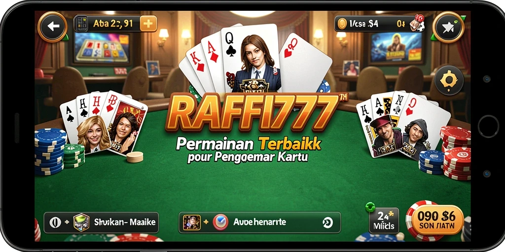Tampilan menarik dari gameplay Poker di RAFFI777.