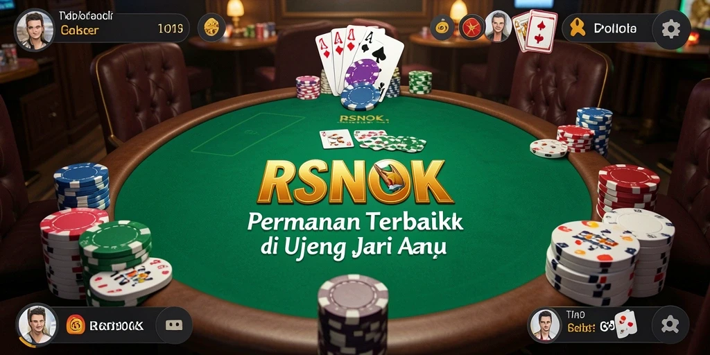 Tampilan screenshot RSNOK menunjukkan suasana intens permainan Poker.