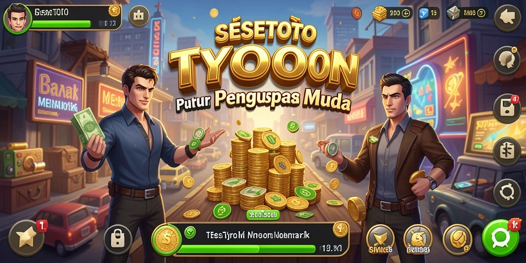 Tampilan gameplay menarik dari SESETOTO yang menggambarkan pengelolaan bisnis.