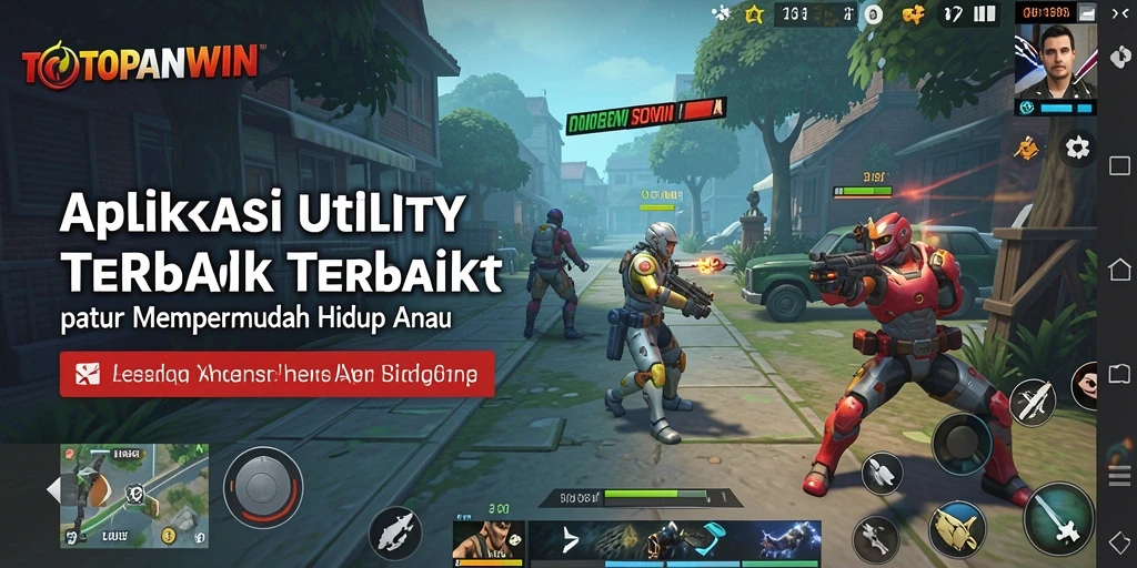 Tampilan screenshot utama aplikasi TOPANWIN yang menunjukkan kemudahan penggunaan Utility.