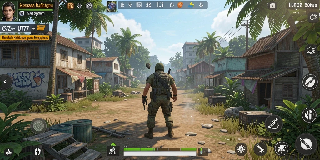 Tampilan gameplay UT77 yang menarik dengan elemen simulasi yang mendetail.