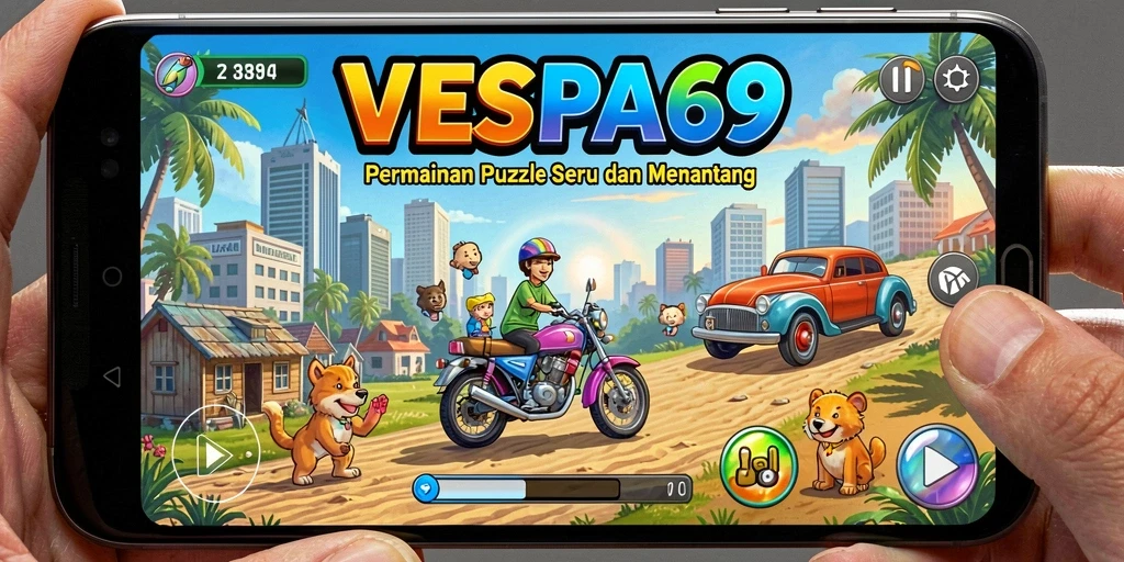 Tampilan gameplay VESPA69 yang menantang dan interaktif.